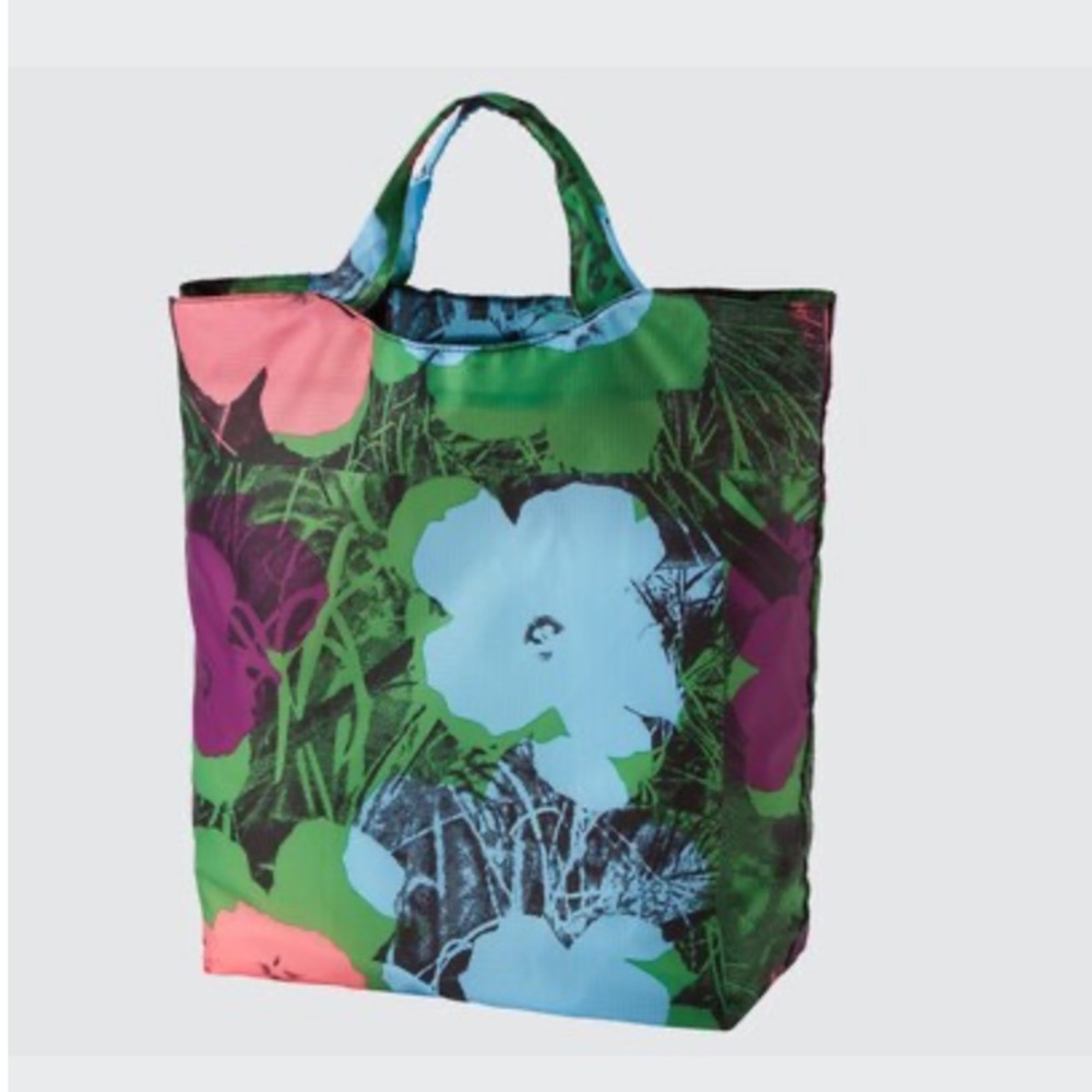 NWT Uniqlo x Andy Warhol Pocketable 2way Tote Bag - Multi Color - Picture 9 of 11